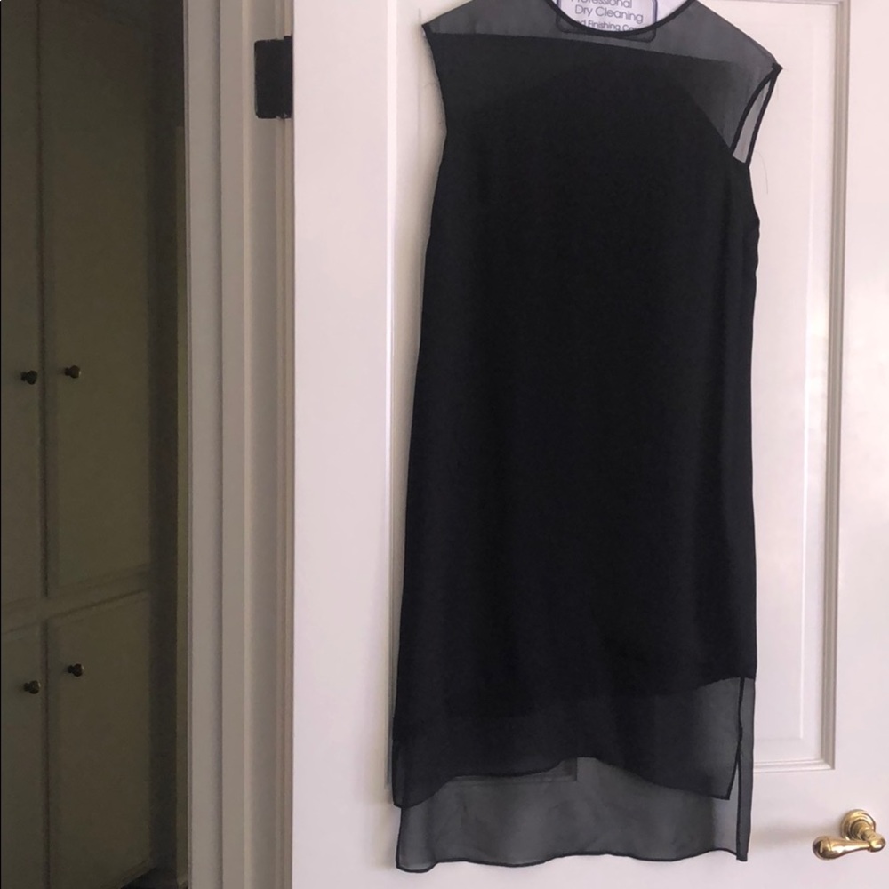 Parker XS Dress in black, top and bottom sheer.